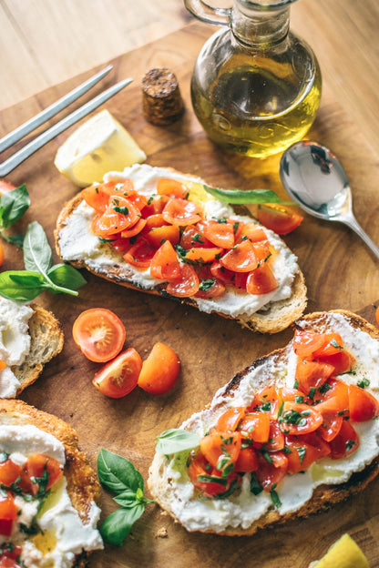 bruschetta, włoskie jedzenie